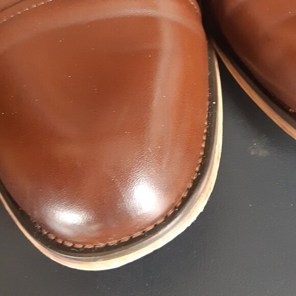 Bruno Marc SZ 9.5 Louis-2 Chestnut Men's Leather Cap Toe Oxford Shoes - Picture 14 of 15